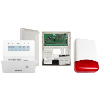 ZESTAW ALARMOWY SATEL INTEGRA 64 + INT-KLFR-W + OPU-3P + AWT682 + 17Ah + SYRENA TI700